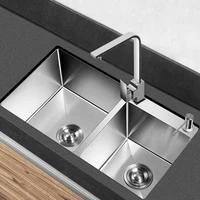 304 stainless steel bathroom sinks taps undermount double kitchen sink drainboard soap dispensor kit lavabo home accessories