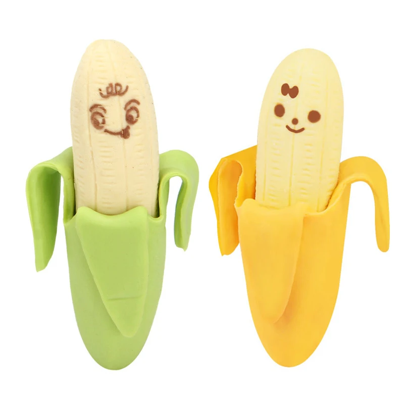 

2Pcs Banana Fruit Style Rubber Pencil Eraser Stationery Gifts Toy Cute Children School Office Tools Wedding Favors For Guests