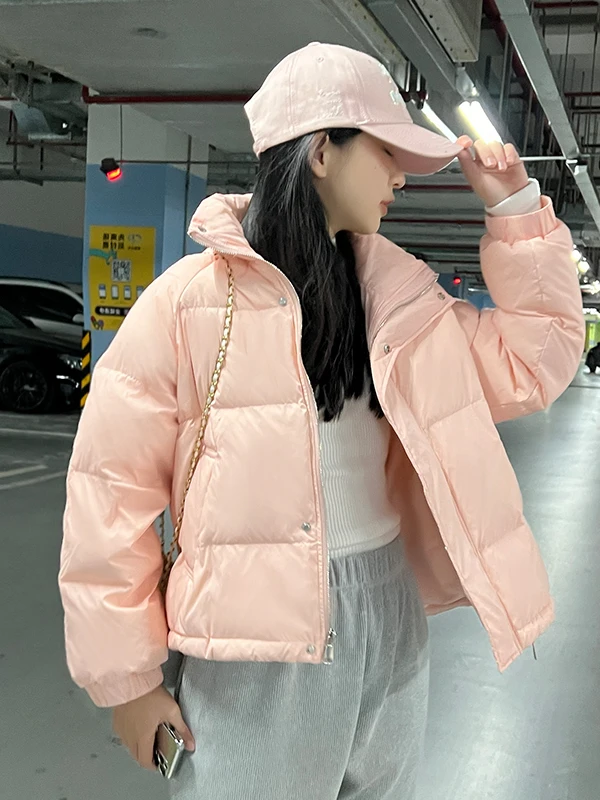 

90% Winter Coat 2023 Womens White Duck Down Jackets for Women Fashion Short Bread Down Coats Korean Black Puffer Jacket Abrigos