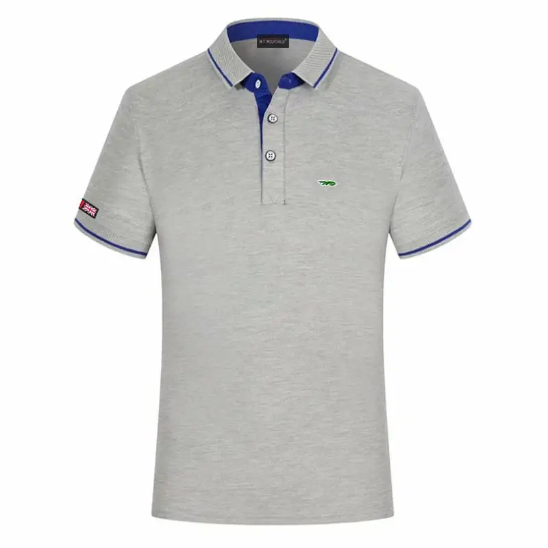 Женская летняя рубашка-поло с коротким рукавом и вышивкой | Мужская одежда