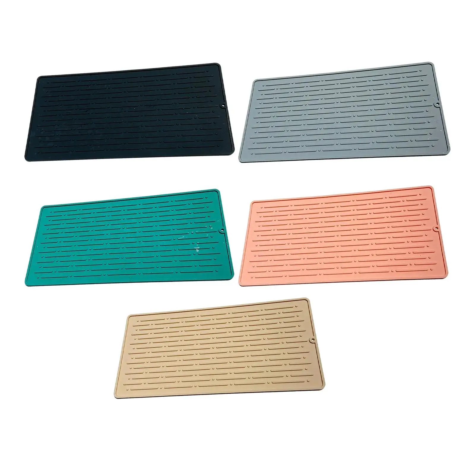 

Силиконовый коврик для сушки, коврик теплостойкий 11,8x5,7 дюйма, прямоугольный Настольный коврик, нескользящий гибкий коврик для сушки