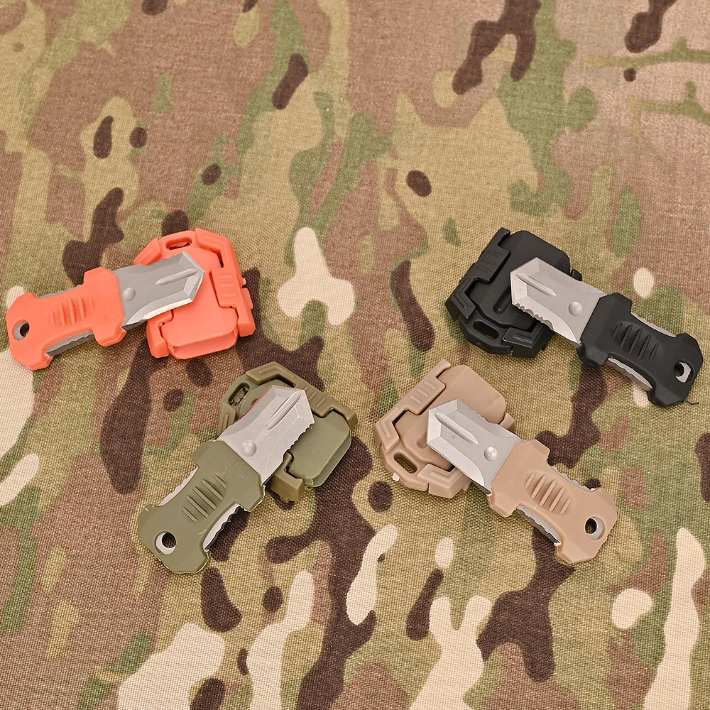 

Clearance Outdoor Portable Belt Beetle Mini Knife EDC Self-defense Portable Knives Keychain Keyring Webbing Buckle Survive Tools