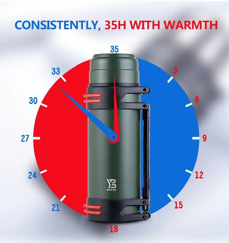 

1.6l/2l/2.5l Thermos Flask Outdoor Travel Pot Stainless Steel Termos Large Capacity Thermo Cup Water Bottle ThermosFlask