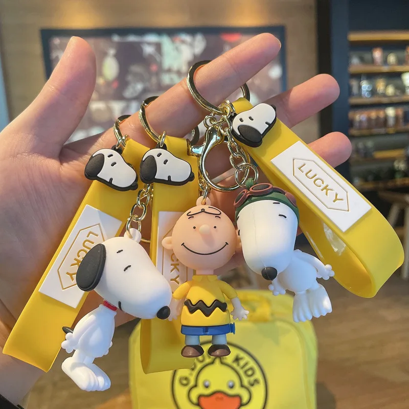 

Disney Cartoon Anime Snoopy Dog Pendant Keychain Car Key Chain Key Ring Keyring Phone Bag Ornament Fashion Jewelry Gifts