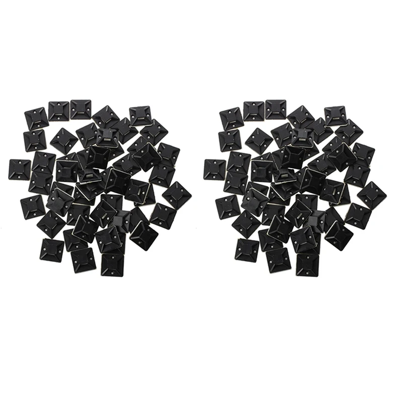 

100 Units 25 X 25 X 8 Mm Self Adhesion Mount Base Cable Tie Support