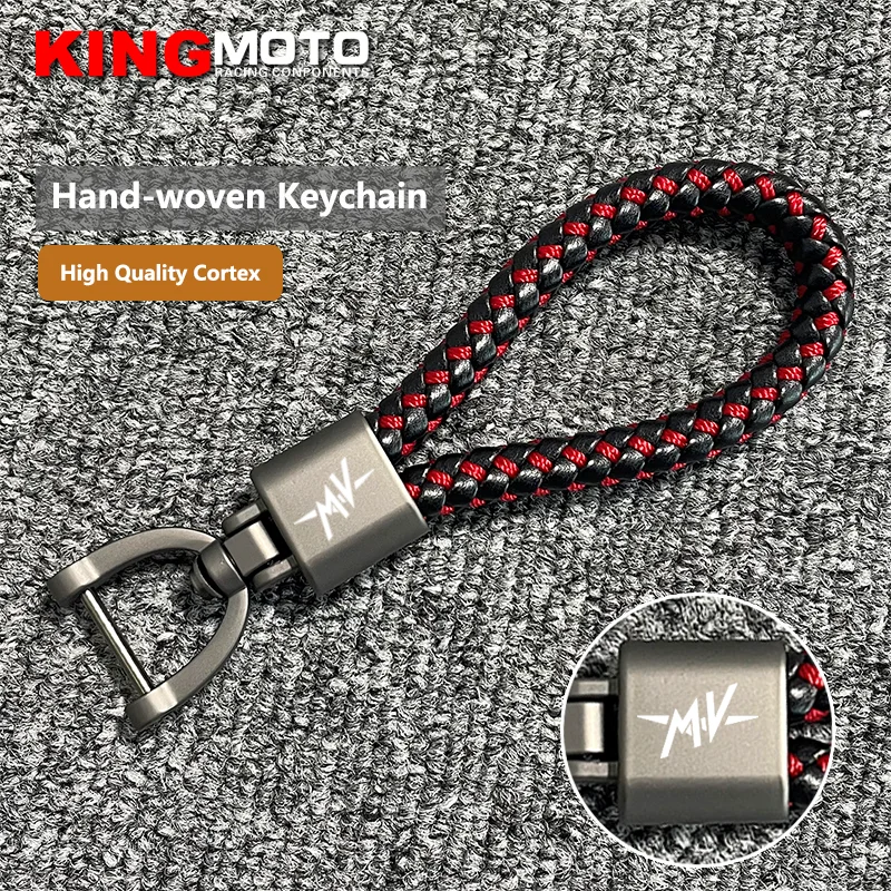 

For MV Agusta F3 675 800 Brutale 800 1000 Turismo Veloce RC Accessories Motorcycle Braided Rope Keyring Metal Keychain