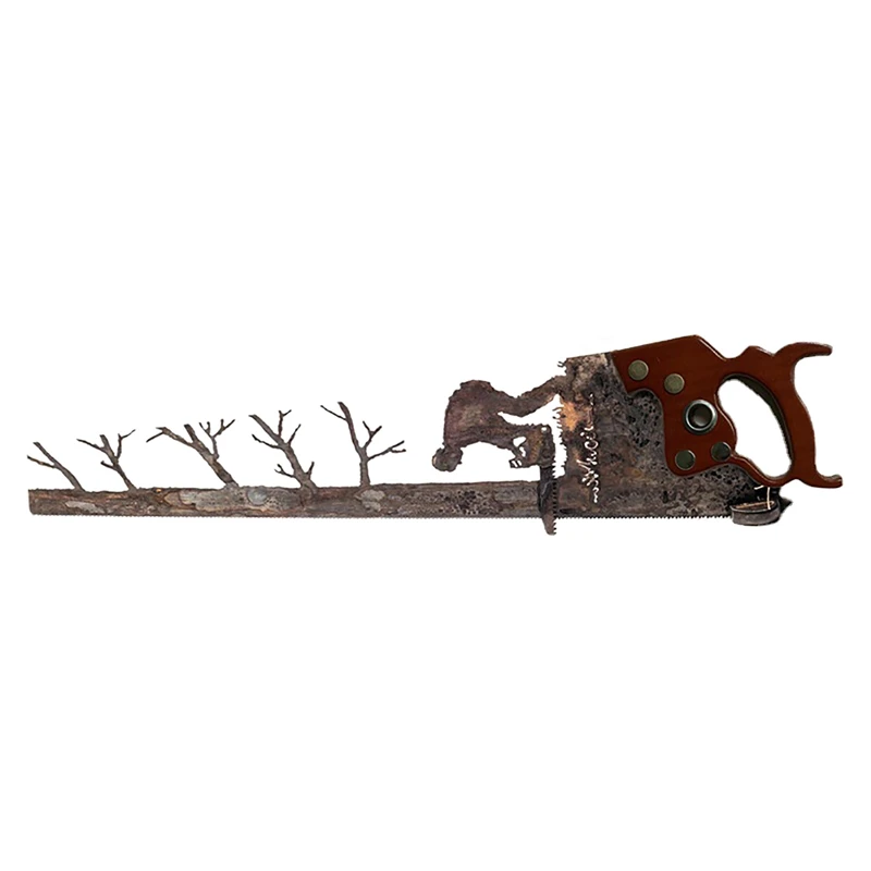 

Metal Art Hanging Ornament Rustic Saw Hanging For Home Wall Decor Vintage Hand Saw Ornaments Sawing Tree Home Wall Decor