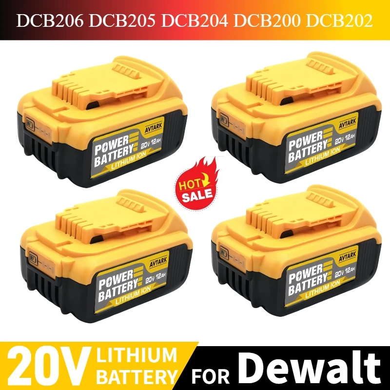 Оригинальный сменный литиевый аккумулятор 20 В 12000 мАч для Dewalt 18 DCB184 DCB200 DCB182 DCB180