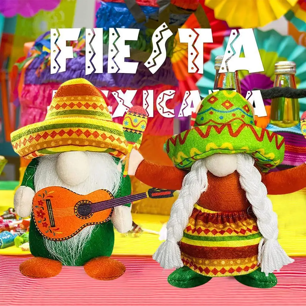 

Fiesta Dolls Cinco De Mayo Faceless Doll Tomte For Mexican Taco Tuesday Summer Home Tiered Tray Decor Carnival Doll Ornamen D7J6