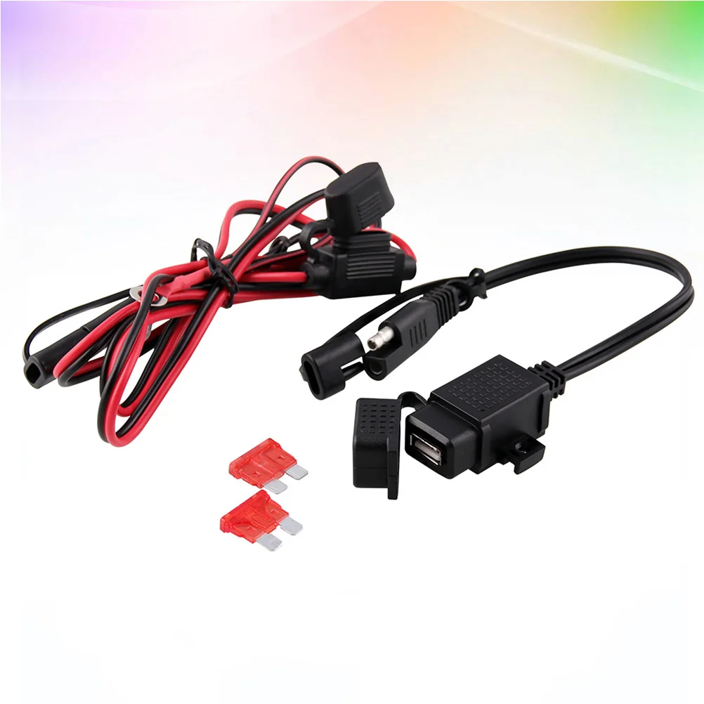 

1 Pc SAE to USB Adapter ABS Dual USB Waterproof 12V Phone Charger Adapter for Motorcycle