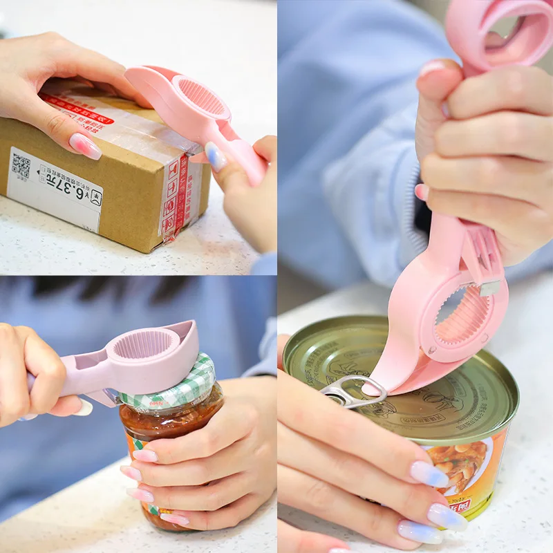 

Kitchen Accessorie Multi-purpose 4 In 1 Beer Bottle Opener Can Opener Bottle Cap Screwing Device Bar Tools Beer Bottle Corkscrew