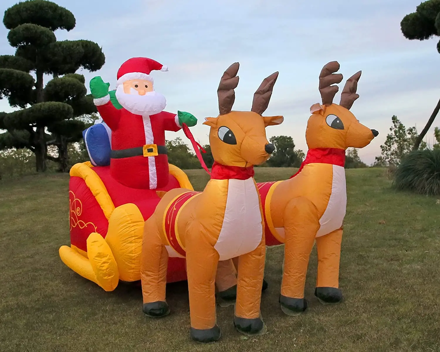 

DearSun 7.6FT Long Luxurious Exquisite Jumbo Christmas Inflatables Outdoor Christmas Decor Giant Yard Party Decoration