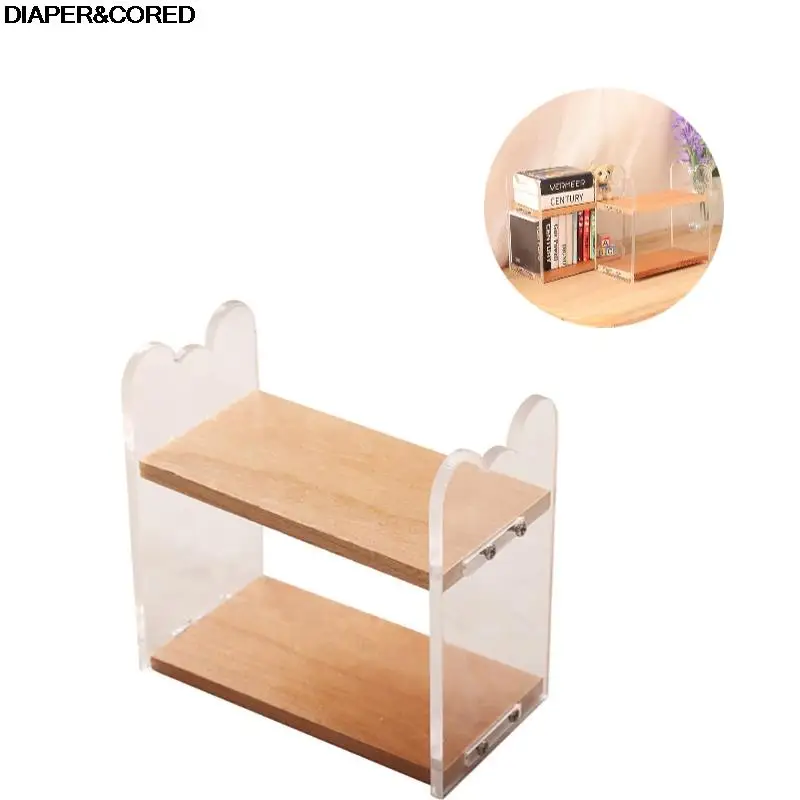 

1 шт. 1:12 миниатюрный стеллаж для хранения кукольного домика книжная полка демонстрационная полка модель мебели декоративная игрушка