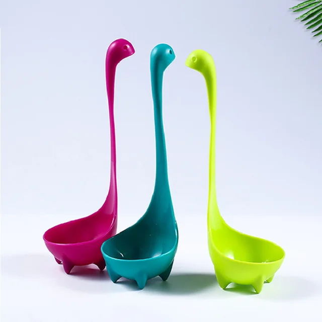 Dinosaur-Shaped Long Handle Soup Spoon 1