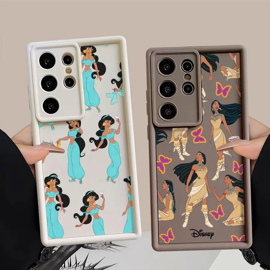 Силиконовый чехол Disney Jasmine Pocahontas для Samsung Galaxy S23 S24 S25 Ultra S22 S20 FE S21 Plus Note 20