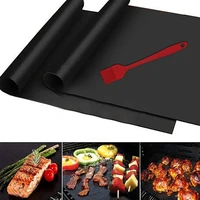 reusable non stick bbq grill mat heat resistance kitchen cooking oven grilling pad easy to clean outdoor picnic barbecue tool
