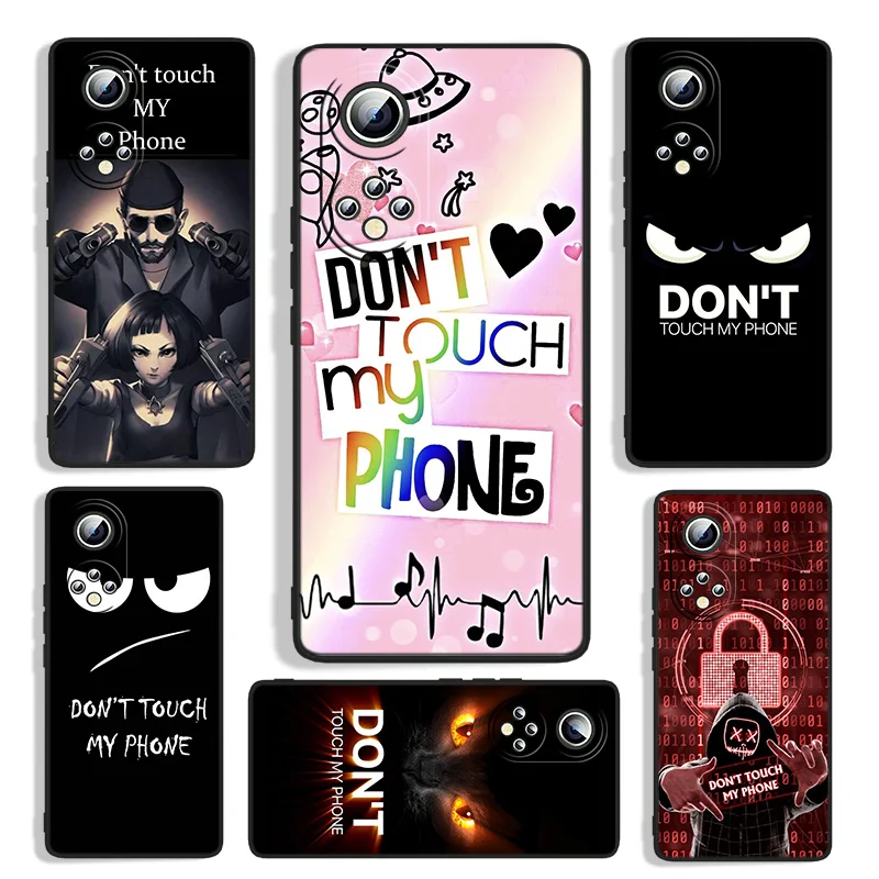 

Don't touch my phone For Huawei Honor 60 SE 50 30i 20 10i 10X 10 9X 9C 9A 8A X8 X7 Lite Pro Black Phone Case Capa