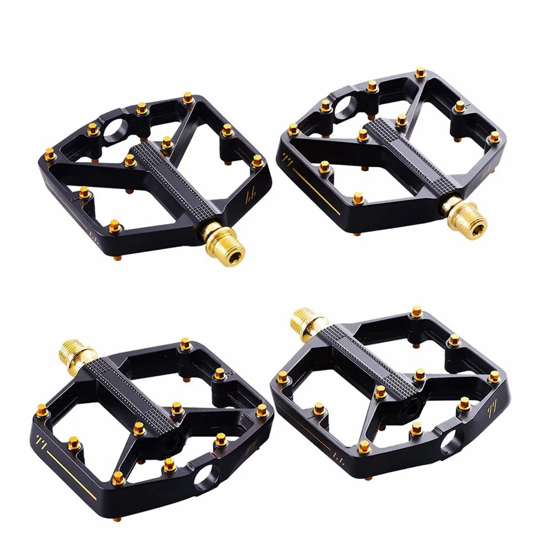 Bicycle Gold Pedals Aluminium Perrin Lightweight Wide Surface Non-slip Road Bike Racing Pedals Mountain Bike Pedals