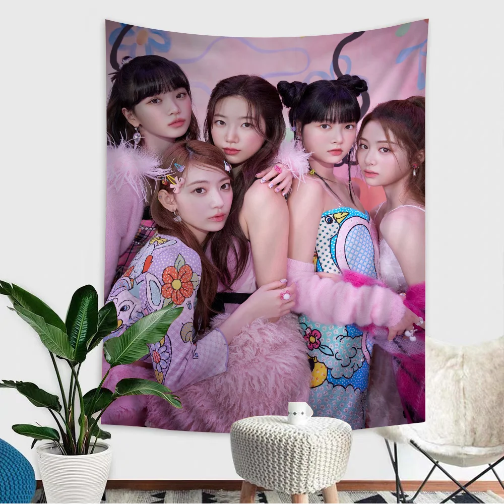 Star Girl Group L-LE SSERAFIM 2022 гобелен с героями мультфильмов богемные настенные гобелены