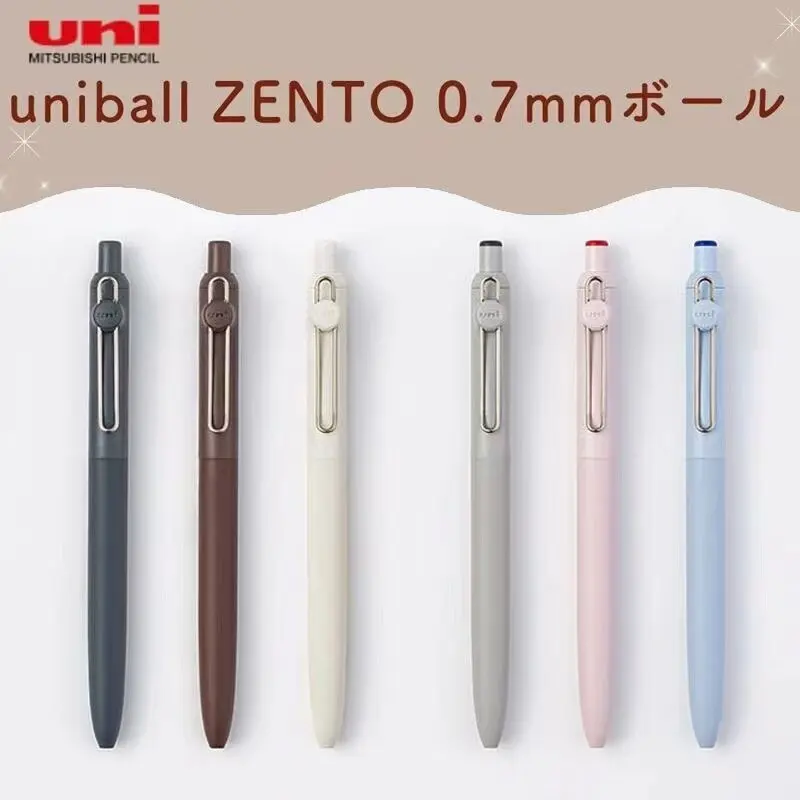 Фото Японская канцелярская ручка Uni Uniball Zento, выдвижная гелевая ручка-роллер 0.3/0.5/0.7 мм, черные/синие/красные чернила, плавное письмо, быстросохнущие чернила №4