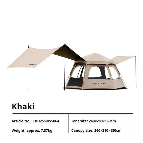 Naturehike BLACKDOG Qiyun Быстрооткрывающаяся шестиугольная палатка 3S