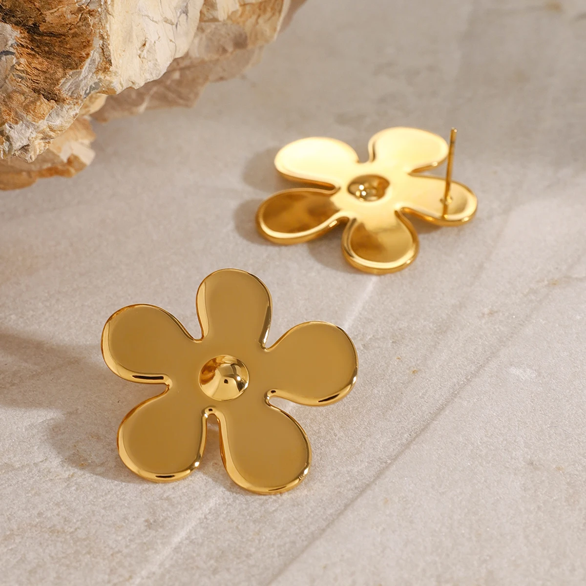 Элегантные классические серьги-гвоздики из нержавеющей стали с глазурованными