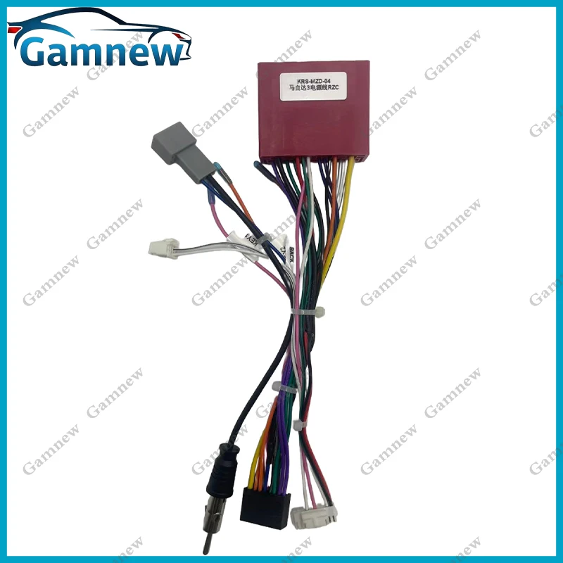 

16-контактный жгут проводов автомобильного головного устройства, кабель адаптера питания с Canbus для Mazda 3 5 6 8 CX-7 CX-9, разъем жгута проводов Android