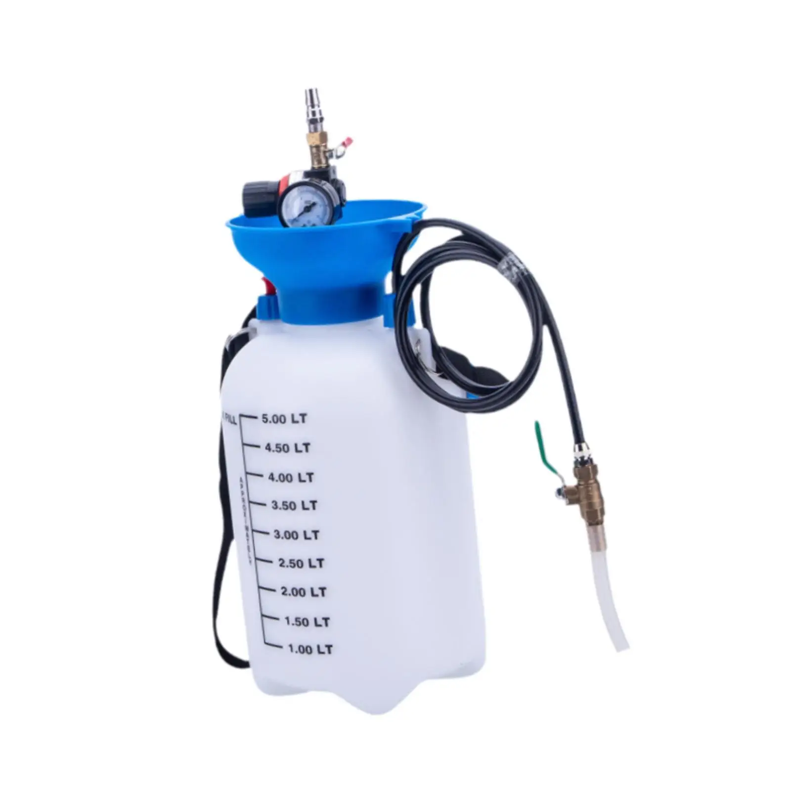 Пневматический трансмиссионный насос жидкости с манометром 5л Наполняющий Atf