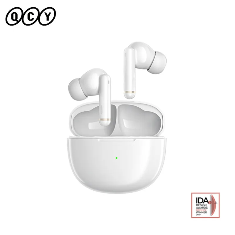

QCY Wireless Bluetooth Earphones V5.1 TWS ANC Noise Canceling Headphones 4Mic HD Call Earbuds Support APP Transparent Mode HT03