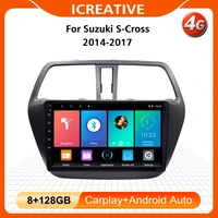2 din 9 inch 2 5d android 4g carplay navigation gps car multimedia player for suzuki s cross 2014 2015 2016 2017