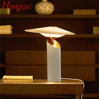 hongcui italian style table lamp vintage simple design led bedside desk light decor for home living room hotel
