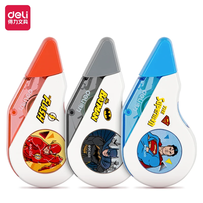 

1Pcs DELI 71570 Justice League Pen Type Correction Tape School Student Supplies Stationery