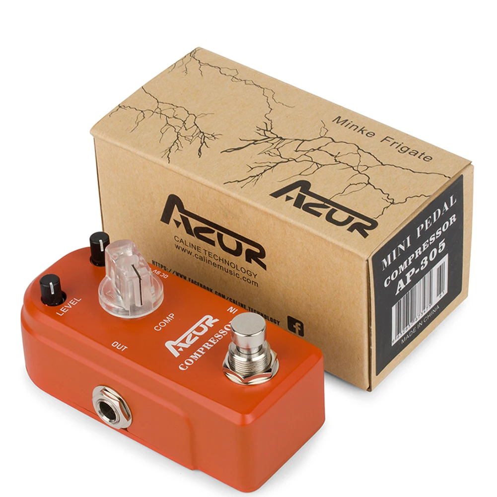 

AZOR AP-305 Compressor Guitar Effect Pedal Compression Effect Pure Analog Aluminum Alloy Electric Guitar Bass Accessories