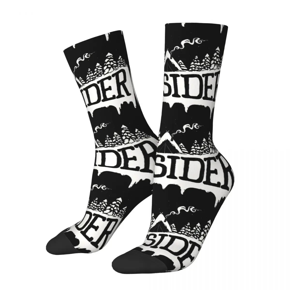 

Funny Crazy Sock for Men Outsider Hip Hop Vintage Bushcraft Outdoor Activity Adventure Fashion Relax Happy Boys Crew Sock