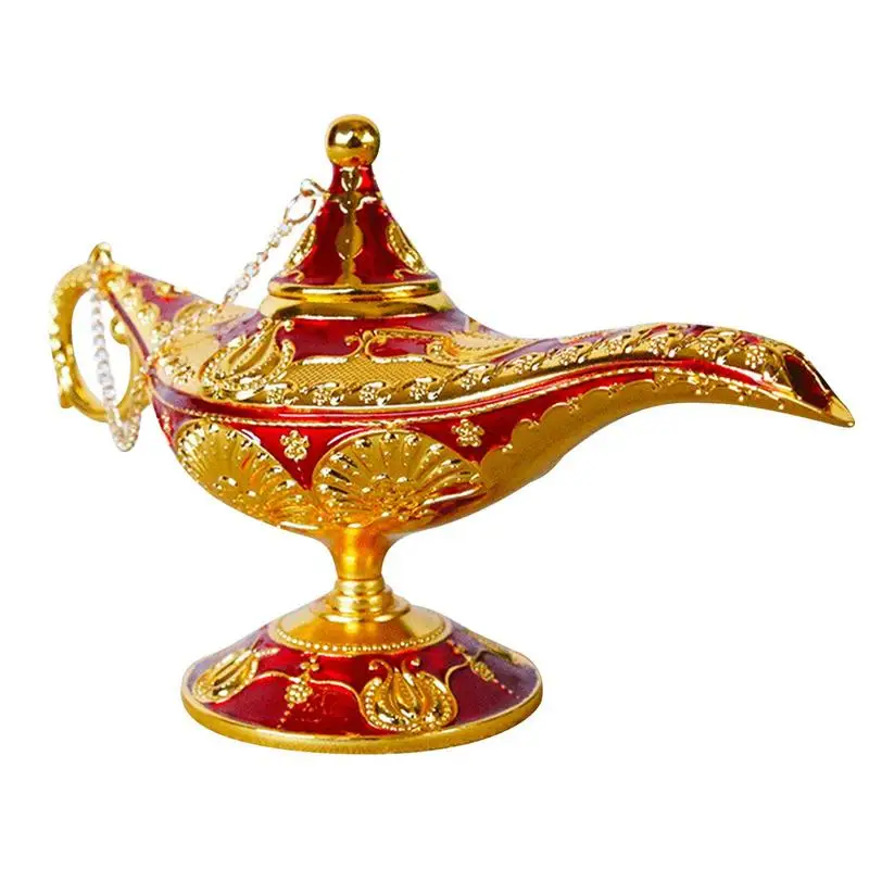 

Classical Aladdin Magical Lamp Retro Magical Wishing Ornament Tabletop Decoration With Finely Polished Surfaces For Home Party