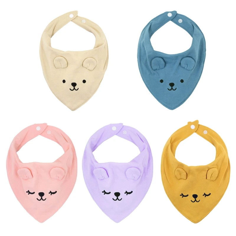 

Baby Feeding Drool Bib Cartoon Animal Saliva Towel Soft Pure Cotton Burp Cloth Dropshipping