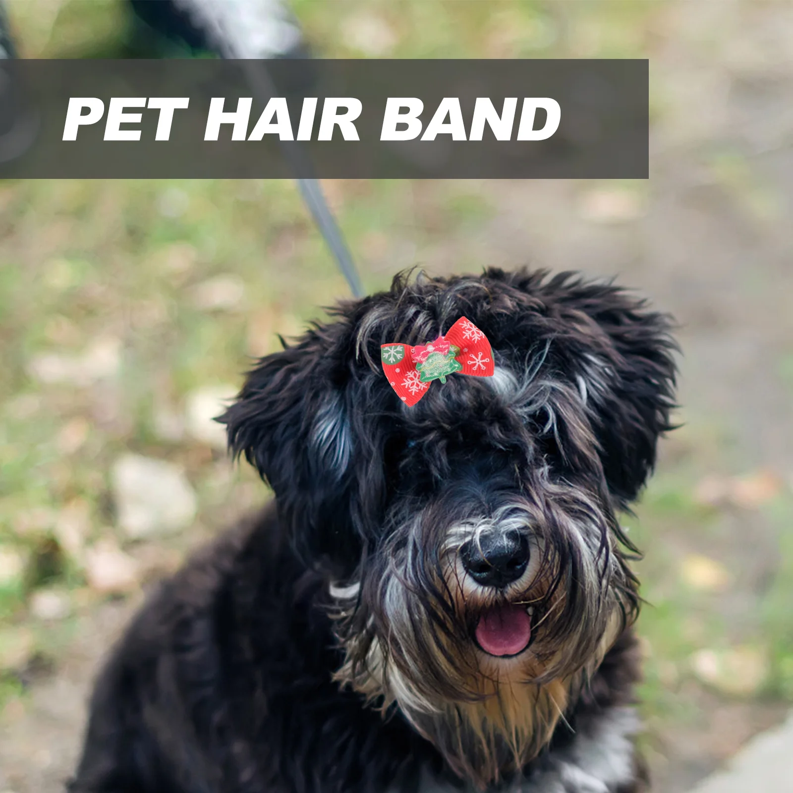 30 шт. ошейник для собак завязки волос с бантиками зажимы рождественского кольца