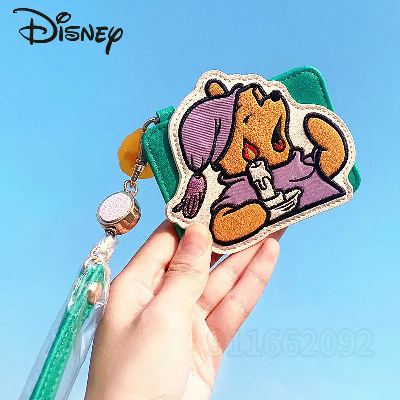 Disney Winnie The Pooh New 3D Card Bag Luxury Brand Fashion Card Bag High Quality Cartoon Cute ID Card Credit Card Storage Bag