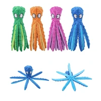 octopus shaped pet chew toys sounding plush toy cat dog voice puzzle toy interactive small dog teething and bit resistant toys