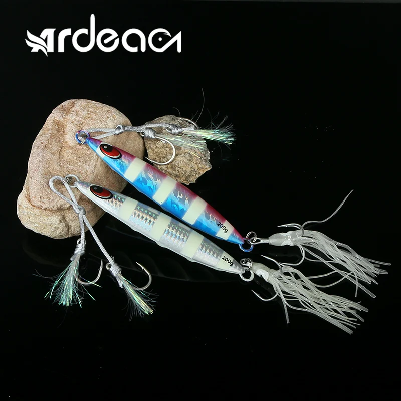 

Светящийся Осьминог ARDEA 150 г/200 г, двойной крючок, железная пластина, свинцовая рыба, скоростной тонущий лазер, три крючка с приманкой для каль...