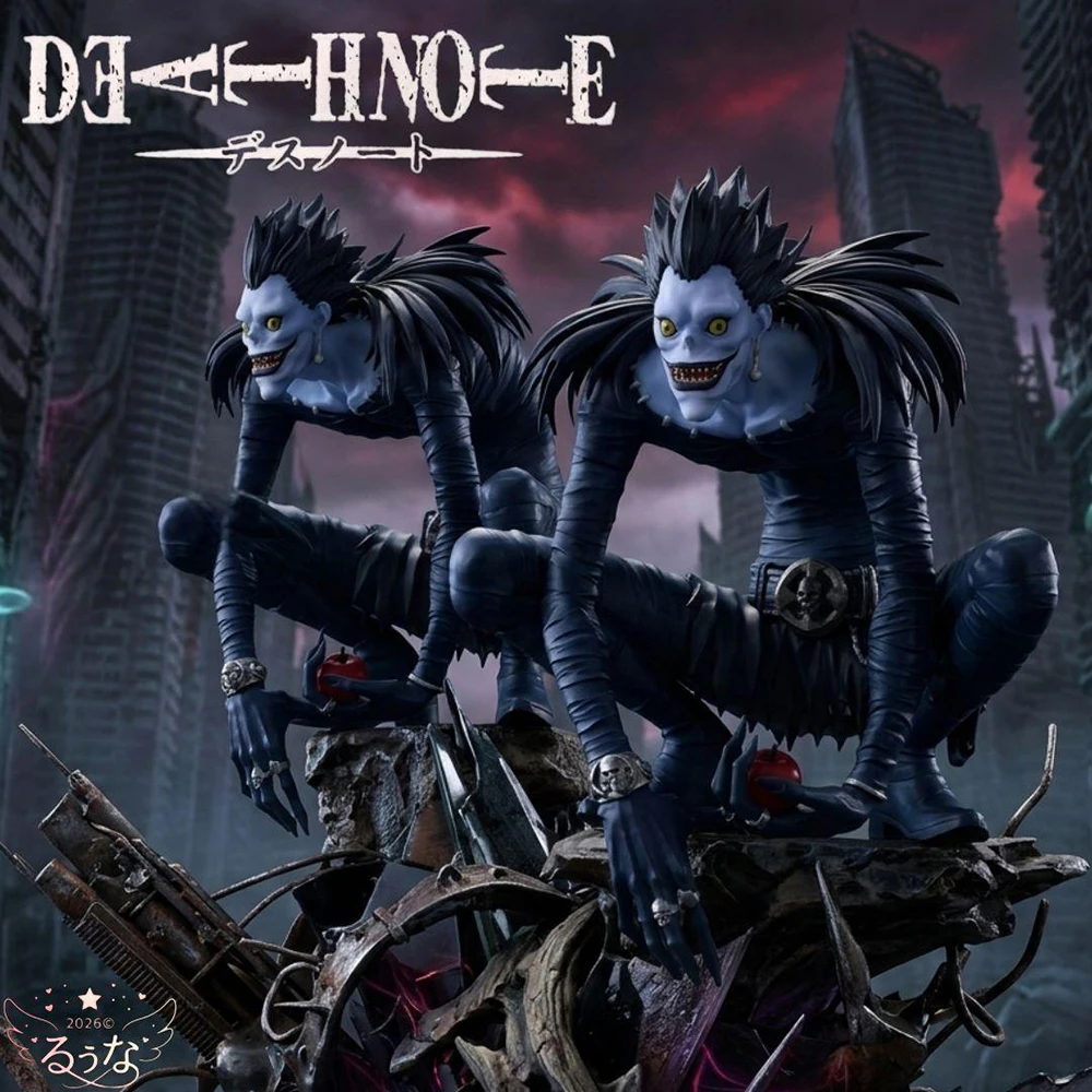 Фото Горячая распродажа: Фигурка-держатель для лапши FuRyu Death Note Ryuk, 13 см, аниме-фигурка, модель персонажа, настольное украшение, коллекционный подарок №2