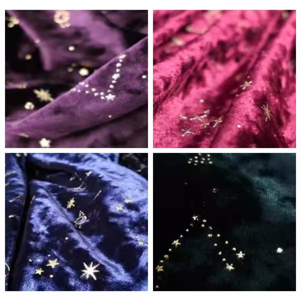 Удивительная мечтательная бархатная 3D ткань с горячим тиснением звездное небо