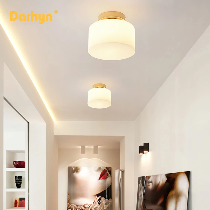 

Modern Glass Ceiling light Nordic balcony Cloakroom ceiling light LED Creative living room lamp corridor Ceiling lamp fixture