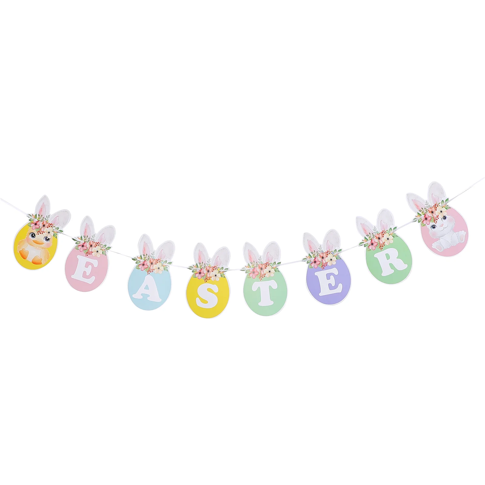 1Pc banner Fashion Adorable Bunting Garland Wall Bunting Hanging Banner for Easter