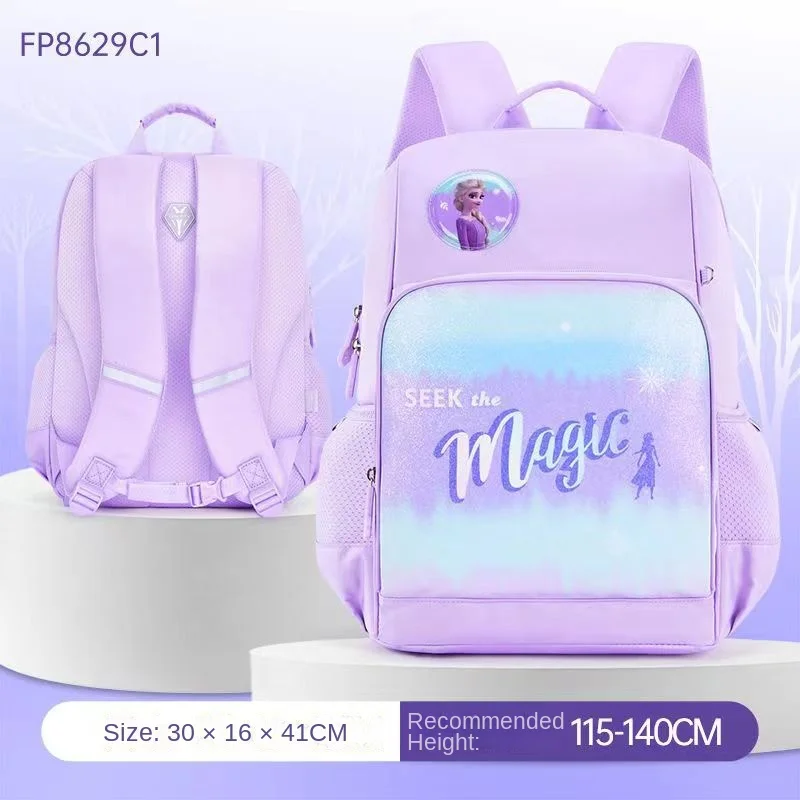 Disney Fashion Schoolbag for Schoolgirls Lightweight Wear-resistant Breathable Schoolbag Suitable for Grades 1-6