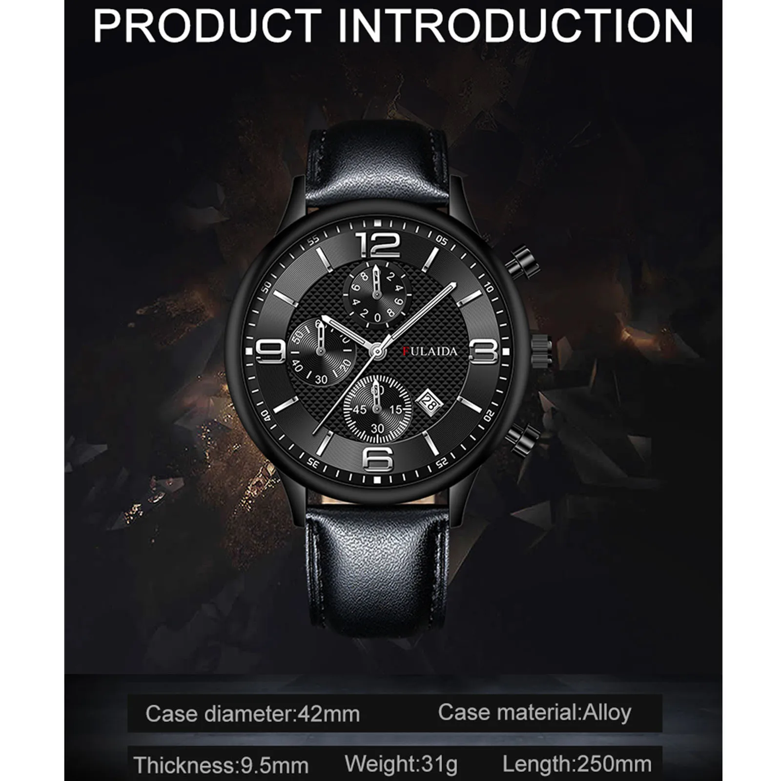 

Men's Watch Business sport Watches Clock Quality Fashion Numerals Faux Leather Analog Quartz gentleman Bracelet Gift Wholesale