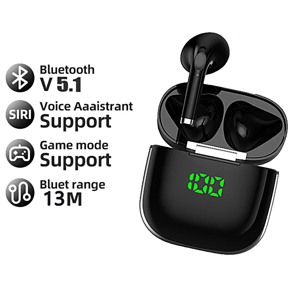 

K6 tws bluetooth 5.1 earphones Wireless bluetoth earphones waterproof Ear Bud Headset Touch Control Music Earbuds for phone