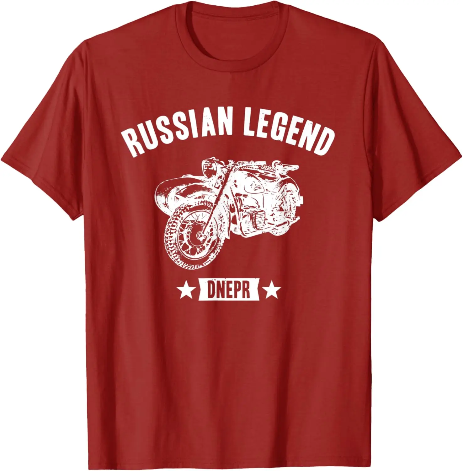Dnepr Мотоцикл Россия CCCP Дизайн СССР Футболка с коротким рукавом Повседневная