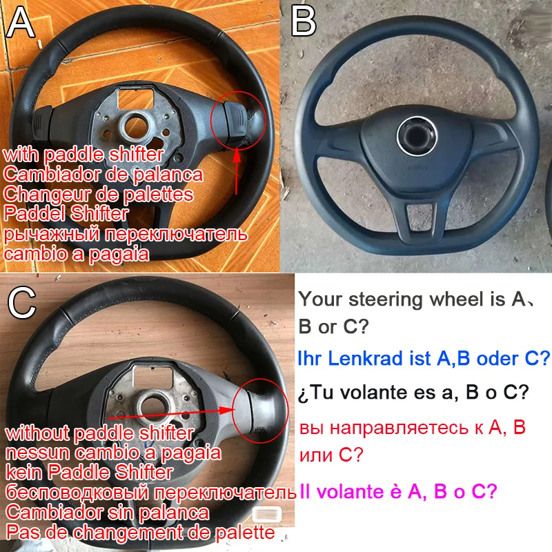 Фото Чехол на руль для Volkswagen Golf 7 VW Mk7 Polo Jetta Passat B8 №3