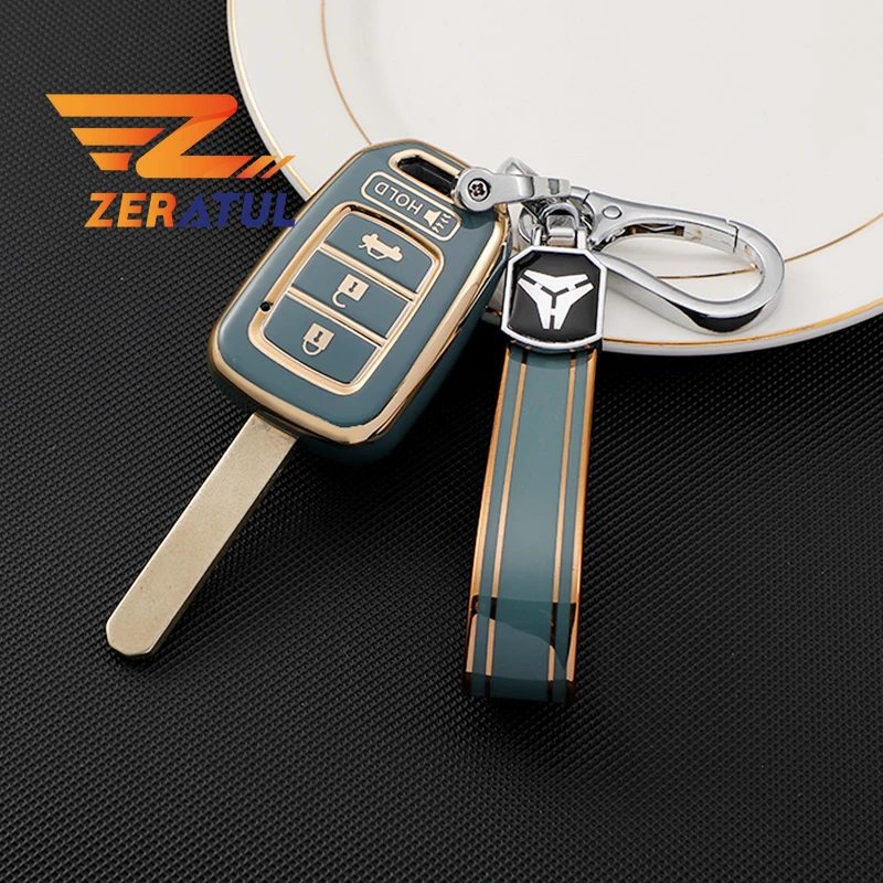

Car Key Fob Cover Case Shell Cap Remote Shell Fob Holder Keychain for Honda Accord CIVIC CRV Jazz HR-V HRV 2013 2014 2015 2016